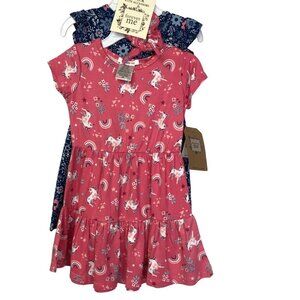 FOREVER ME LOT OF TWO GIRLS DRESSES WITH ACCESORY‎ SIZE 2T NEW WITH TAG